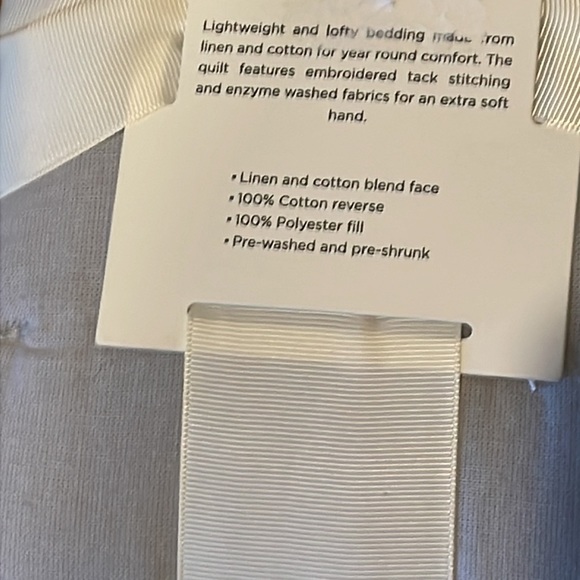 NWT Set of 2 Ugg Lofty Linen king pillow shams - Picture 4 of 4